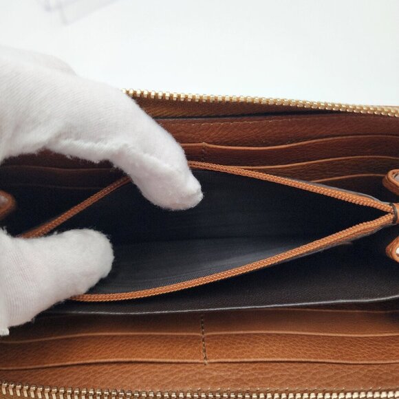 NEW! AUTHENTIC GUCCI GG CALF LEATHER TASSEL LONG WALLET IN WHISKY BROWN - Picture 13 of 13